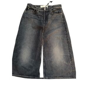 NWT Rag & Bone Dark Wash Flare midi skirt